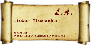 Lieber Alexandra névjegykártya